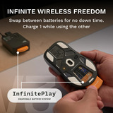 Glorious Model O 3 Wireless gaming muis Zwart (mat), Tot 30.000 dpi, RGB, USB / 2.4 GHz / Bluetooth
