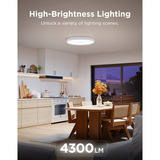 Govee 15-Inch RGBICWW Smart Ceiling Light Pro verlichting Wit, 2,4GHz-wifi + Bluetooth