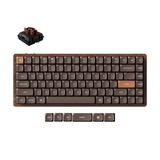Keychron K3 Max-H3W All-Wood Special Edition RGB mechanisch toetsenbord Houtkleur, US lay-out (QWERTY), Keychron Milk POM Brown, 75%, RGB leds, 75%, Double-shot PBT, hot swap, 2.4GHz | Bluetooth 5.1 | USB-C