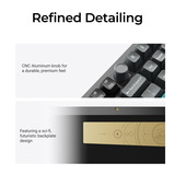 Keychron Q6 Ultra-P4 8K Wireless Custom Mechanical Keyboard Wit, US lay-out (QWERTY), Keychron Silk POM Banana, 100%, RGB, Hot swap, 8K, 2.4 GHz / Bluetooth 5.2 / USB-C