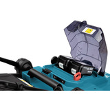 Makita LXT 2x18 V accu Grasmaaier 38 cm Blauw/zwart, 2x 5 Ah accu en duo snellader inbegrepen
