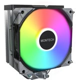 Montech NX400 ARGB CPU-koeler Zwart, 4-pin PWM