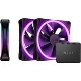 NZXT F120 RGB DUO case fan Zwart, 3 stuks, incl. controller