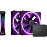 NZXT F120 RGB DUO case fans Zwart, 3 stuks, 120 x 120 x 25 mm, PWM, Incl. controller