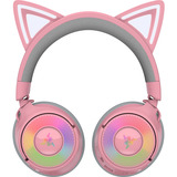 Razer Kraken Kitty V3 Pro Quartz over-ear gaming headset Roze/grijs