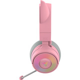 Razer Kraken Kitty V3 Pro Quartz over-ear gaming headset Roze/grijs