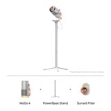 XGIMI MoGo 4 Bundel + Powerbase stand dlp-projector Grijs, 450 ISO Lumen