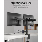goobay Monitor Mount Dual Flex 17 - 32 inch (43 - 81 cm), max. 8 kg monitorarm Zwart