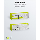 goobay Monitor Mount Dual Flex 17 - 32 inch (43 - 81 cm), max. 8 kg monitorarm Zwart