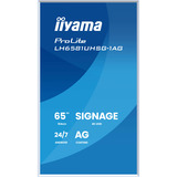 iiyama ProLite LH6581UHSG-1AG 64.5" 4K Ultra HD Public Display Wit, HDMI, USB-C, LAN, WiFi, Audio, Android 14 OS