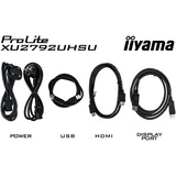 iiyama ProLite XU2792UHSU-B6 27" 4K UHD monitor Zwart, USB, HDMI, DisplayPort, Audio