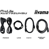 iiyama ProLite XU2792UHSU-B6 27" 4K Ultra HD monitor Zwart, 1x DisplayPort, 1x HDMI, 1x USB-C, 3x USB-A