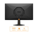 AOC 24G50F 23.8" gaming monitor Zwart, HDMI, DisplayPort, 180Hz OC