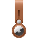 Apple Leren AirTag-hanger - Zadelbruin hoesje bruin