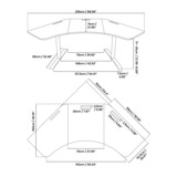 Arozzi Arena Angelo - Gun Metal gaming desk Gunmetal