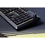 Corsair SKIFF 100 RGB gaming toetsenbord Zwart, US lay-out (QWERTY), Membraan, 100%, RGB-leds
