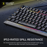 Corsair SKIFF 100 RGB gaming toetsenbord Zwart, US lay-out (QWERTY), Membraan, 100%, RGB-leds