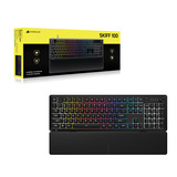 Corsair SKIFF 100 RGB gaming toetsenbord Zwart, US lay-out (QWERTY), Membraan, 100%, RGB-leds