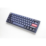 Ducky One 3 Cosmic Blue Mini, toetsenbord Donkerblauw, US lay-out, Cherry MX Silent Red, RGB led, Double-shot PBT, Hot-swappable, QUACK Mechanics, 60%