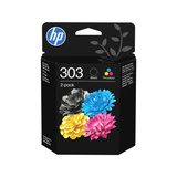 HP 303 zwarte/drie-kleuren inktcartridges - 2-pack 3YM92AE