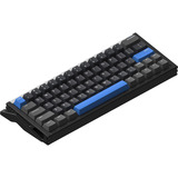 Iqunix EZ63 Magnetic Switch Gaming HE Keyboard, gaming toetsenbord Zwart/blauw, US lay-out, US-International, Gateron Magnetic Jade Pro, 60%, RGB, Double Shot PBT Keycaps