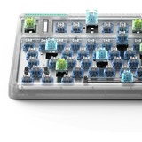 Iqunix OG80 Wormhole Wireless Mechanical Keyboard, gaming toetsenbord Grijs/groen, US lay-out, Cherry MX Brown, RGB leds, 80% (TKL), Hot-swappable, PBT, 2.4GHz | Bluetooth 5.1 | USB-C