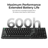 Keychron K4 Ultra 8K Wireless Custom Mechanical Keyboard Zwart, US lay-out (QWERTY), Keychron Apex Red, 96%, RGB leds, OSA Double-shot PBT, USB-C | 2.4 GHz | Bluetooth 5.2