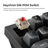 Keychron Q3 Ultra-M4 8K Wireless Custom Mechanical Keyboard, toetsenbord Zwart, US lay-out, Keychron Silk POM Banana, 80% (TKL), RGB, Hot swap, 8K, 2.4 GHz / Bluetooth 5.2 / USB-C