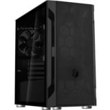 SilverStone SST-FAH1MB-G midi tower behuizing Zwart | 3x USB-A | Tempered Glass