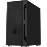 SilverStone SST-FAH1MB-G midi tower behuizing Zwart | 3x USB-A | Tempered Glass