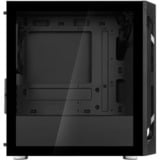 SilverStone SST-FAH1MB-G midi tower behuizing Zwart | 3x USB-A | Tempered Glass