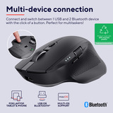 Trust Ozaa+ Draadloze Muis Zijscrollwiel Oplaadbaar  Zwart, 800-3200 Dpi, 2.4GHz, 2x Bluetooth