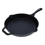 Victoria Skillet 30 cm, Seasoned bak-/braadpan Zwart, Color packaging