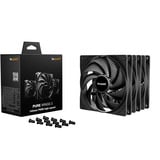 be quiet! Pure Wings 3 high-speed case fans Zwart, 3 stuks, 140 x 140 x 25 mm, PWM