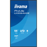 iiyama ProLite LH5564UHS-B1AG 55" 4K Ultra HD Public Display Zwart, HDMI, LAN, WiFi, Audio, USB, Android 14