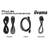iiyama ProLite LH5564UHS-B1AG 55" 4K Ultra HD Public Display Zwart, HDMI, LAN, WiFi, Audio, USB, Android 14