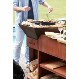 Barbecook Nestor Island uit cortenstaal houtbarbecue 