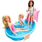 Barbie Blonde pop met zwembad en glijbaan 