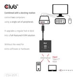 Club 3D USB-C Bi-Directional Video + Data + PD Switch usb-switch Zwart