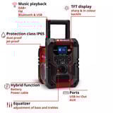 EINHELL Accu Radio TE-CR 18 Li DAB+/FM/BT - Solo bouwradio Rood/zwart, Accu en oplader niet inbegrepen