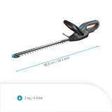 GARDENA Accuheggenschaar EasyCut 45/18V P4A solo Grijs/turquoise, 14734-55, accu en oplader niet inbegrepen