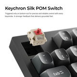 Keychron V5 Ultra 8K Wireless Custom Mechanical Keyboard Zwart, US lay-out (QWERTY), Keychron Silk POM Red, 96%, 96%, RGB, Hot swap, 2.4 GHz / Bluetooth 5.3 / USB-C