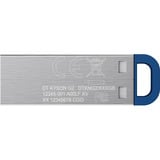 Kingston DataTraveler Kyson USB Flash Drive 128 GB usb-stick Zilver/blauw, USB-A 3.2 (5 Gbit/s)