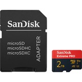SanDisk Extreme PRO 2 TB microSDXC geheugenkaart UHS-I U3, Class 10, V30, A2