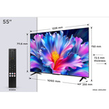 TCL 55P6L HVA 4K Ultra HD Smart TV 55" Ultra HD Lcd Zwart, 3x HDMI, USB-A, LAN, WiFi 5, BlueTooth 5.4, USB-A