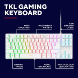 Trust GXT 833W Thado TKL RGB gaming toetsenbord Wit, US lay-out (QWERTY), 80% (TKL)
