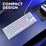 Trust GXT 833W Thado TKL RGB gaming toetsenbord Wit, US lay-out (QWERTY), 80% (TKL)