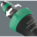 Wera 838 RA-R L bithandhouder met ratelfunctie, 1/4" schroevendraaier Zwart/groen
