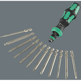 Wera 838 RA-R L bithandhouder met ratelfunctie, 1/4" schroevendraaier Zwart/groen