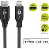 goobay Lightning - USB-C oplaad en synchronisatiekabel Zwart, 1 meter